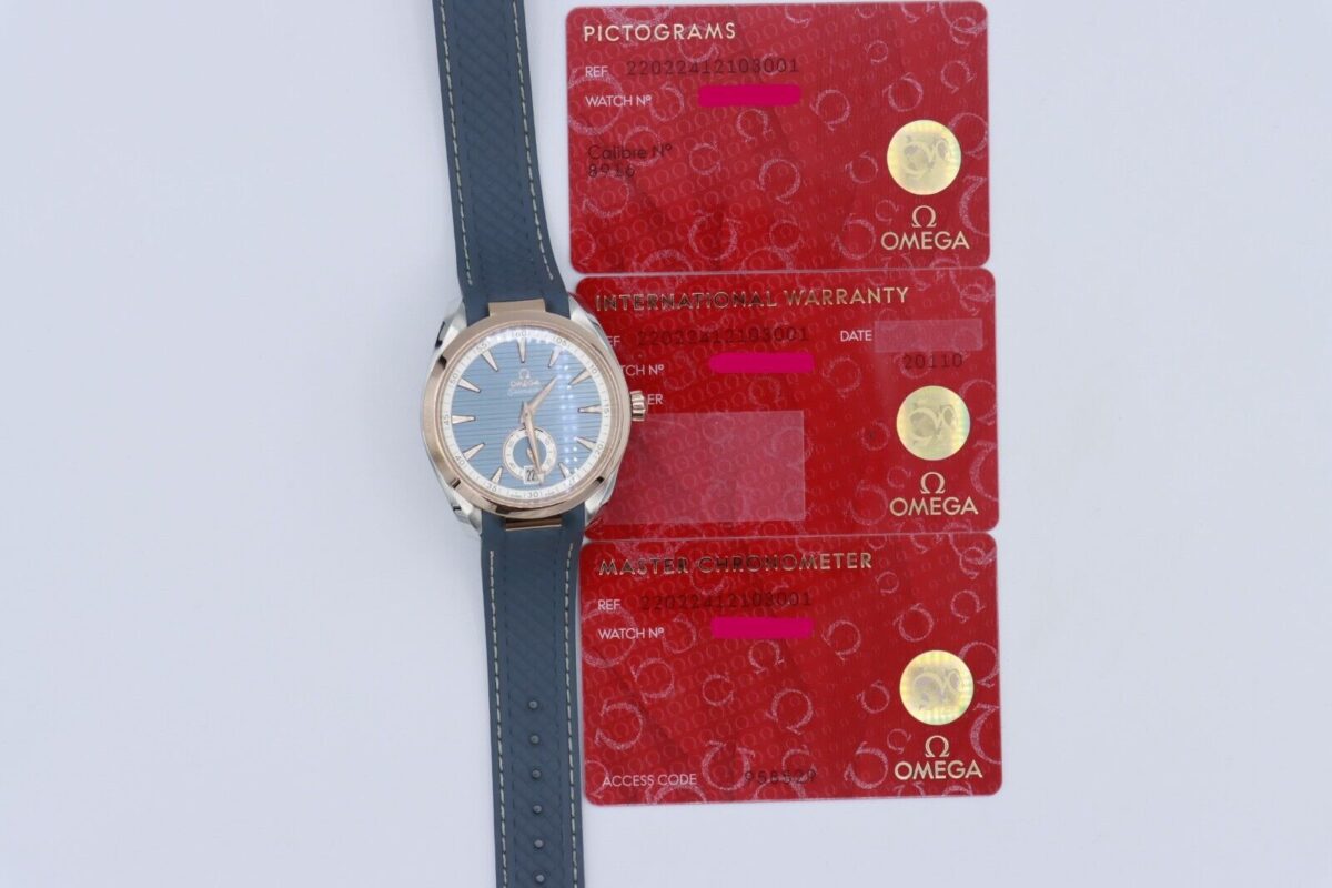 Omega Seamaster Aqua Terra 150m 220.22.41.21.03.001 Blue Dial Rubber Strap - Image 9