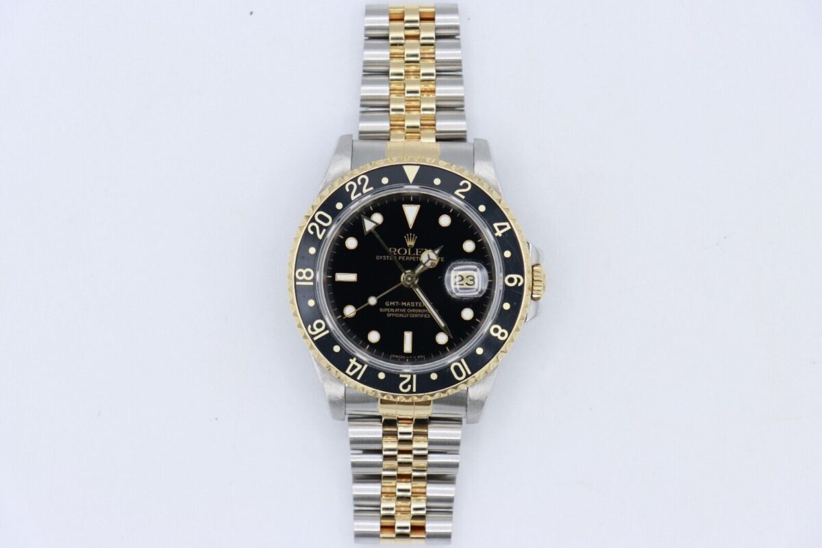 Rolex GMT-Master II 16713 Black Dial & Bezel Jubilee Band Two-Tone Circa 1991