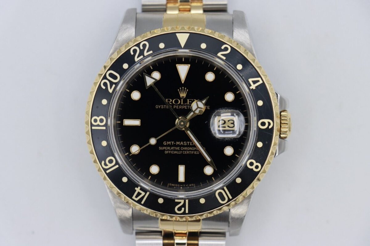 Rolex GMT-Master II 16713 Black Dial & Bezel Jubilee Band Two-Tone Circa 1991