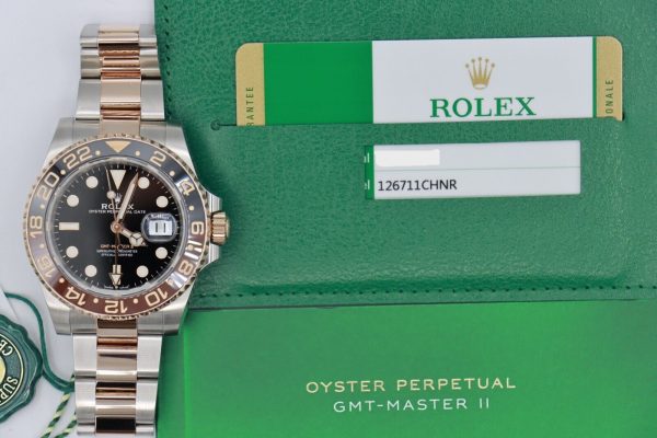 Rolex GMT-Master II 126711CHNR Root Beer Two-Tone Everose Oyster Band Year 2019