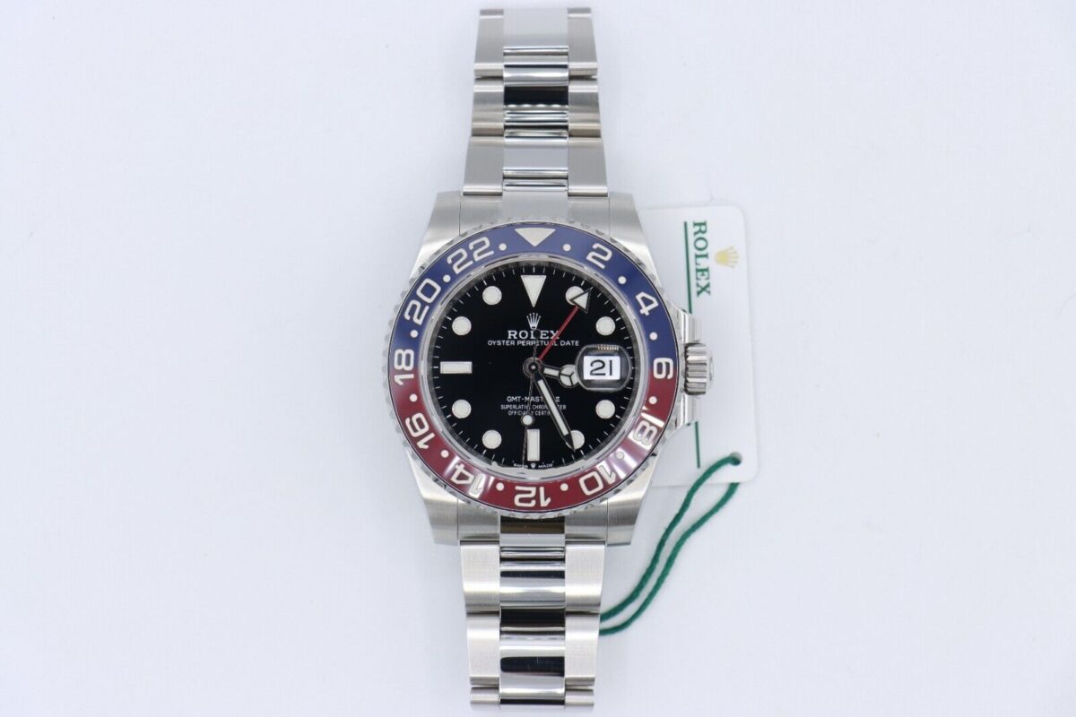 Rolex GMT-Master II 126710BLRO Pepsi Blue & Red Bezel Oyster Band Box & Papers Year 2023