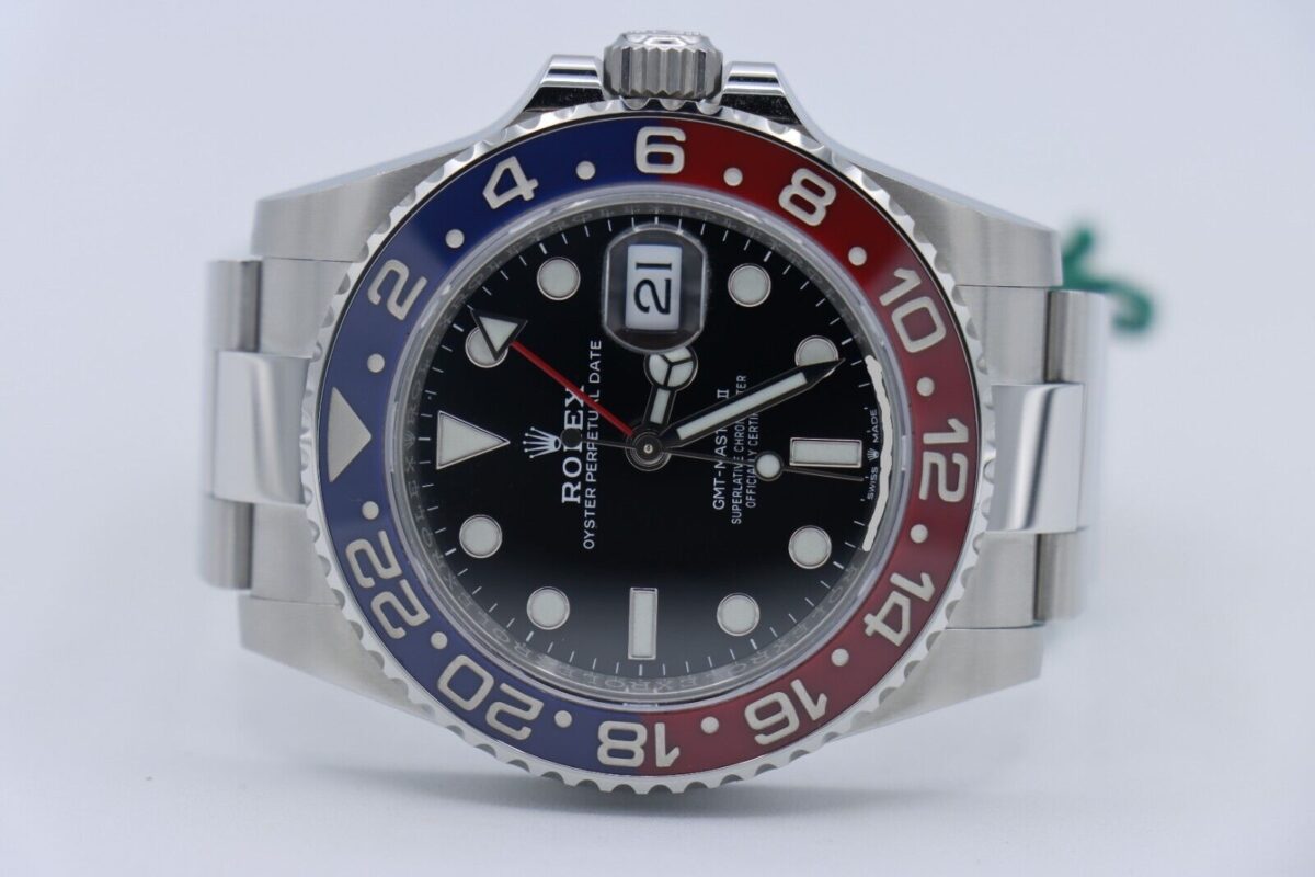 Rolex GMT-Master II 126710BLRO Pepsi Blue & Red Bezel Oyster Band Box & Papers Year 2023
