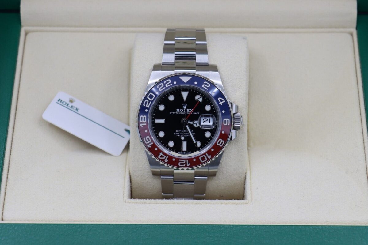 Rolex GMT-Master II 126710BLRO Pepsi Blue & Red Bezel Oyster Band Box & Papers Year 2023