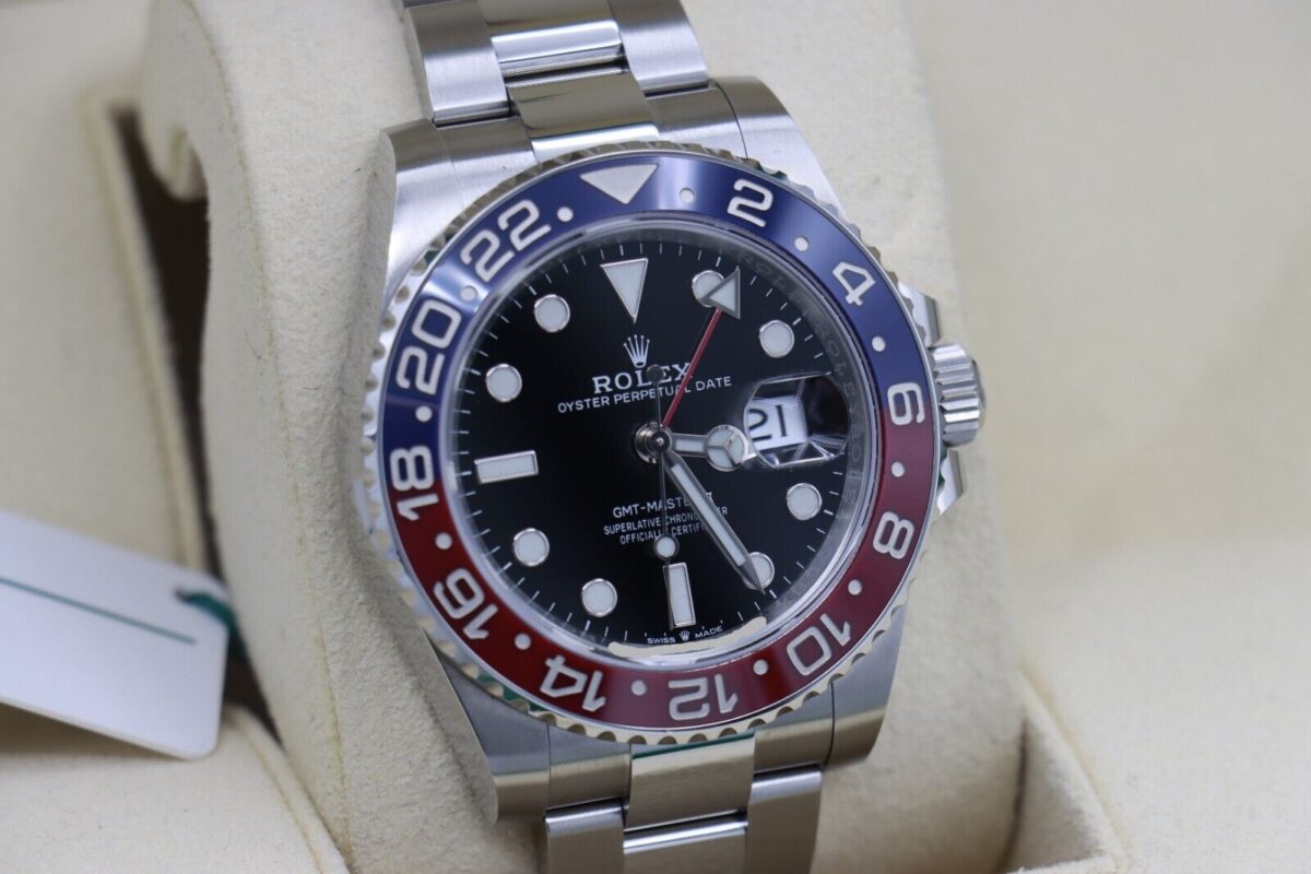 Rolex GMT-Master II 126710BLRO Pepsi Blue & Red Bezel Oyster Band Box & Papers Year 2023