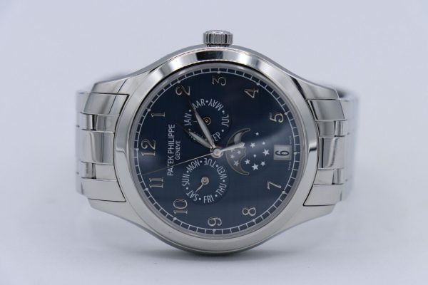 Patek Philippe Annual Calendar 4947/1A Blue Shantung Dial Stainless Steel 38mm Year 2023
