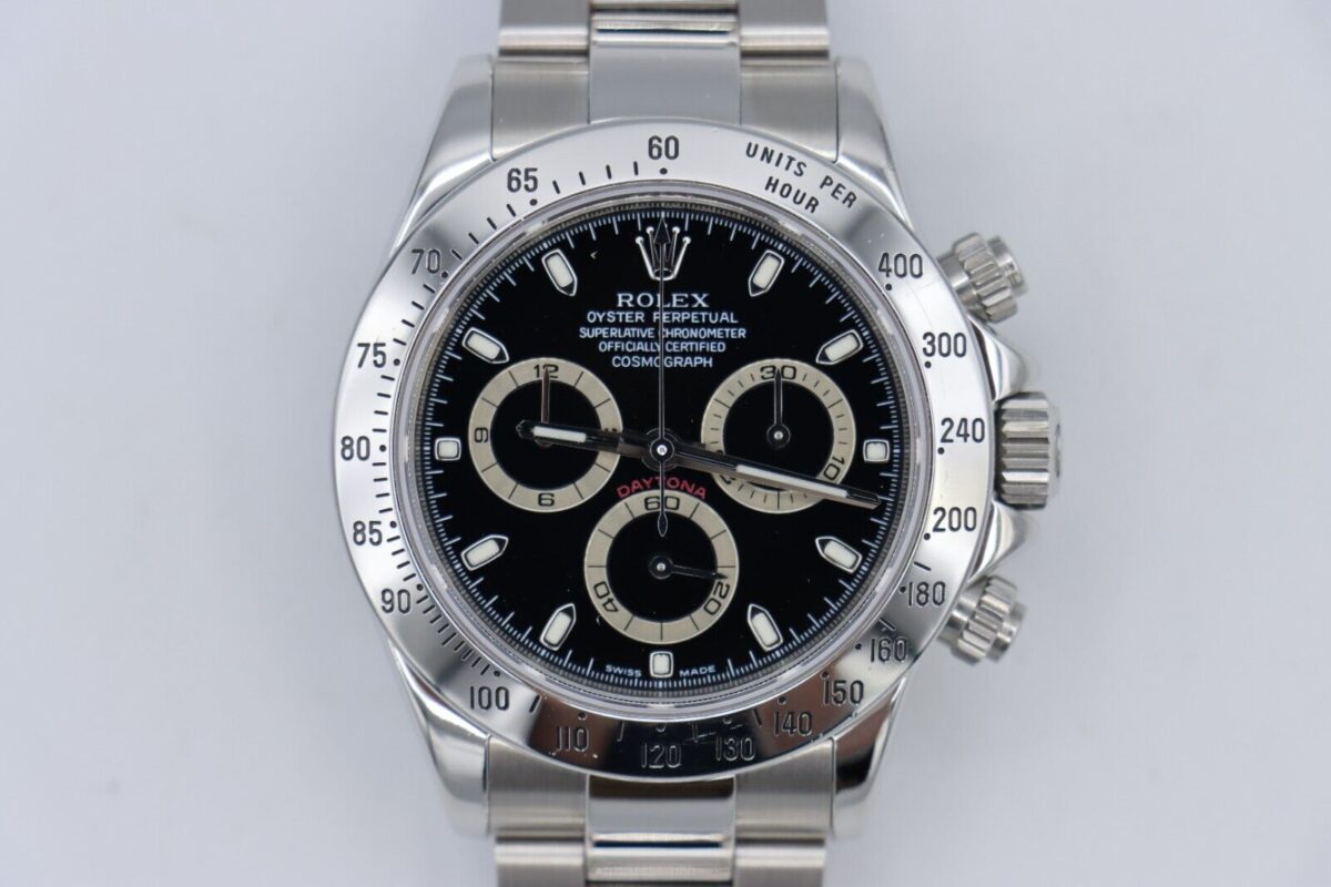 Rolex Daytona 116520 Black Dial Chronograph 40mm Service Papers Circa 2005