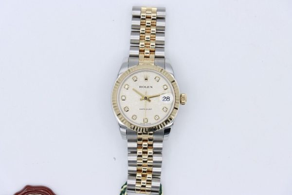 Rolex Midsize Datejust 178273 Silver Anniversary Diamond Dial Jubilee Band 2015 - Image 2