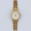 Rolex Datejust 69178 Silver Stick Dial President 18K Diamond Bezel Circa 1995 - Image 3