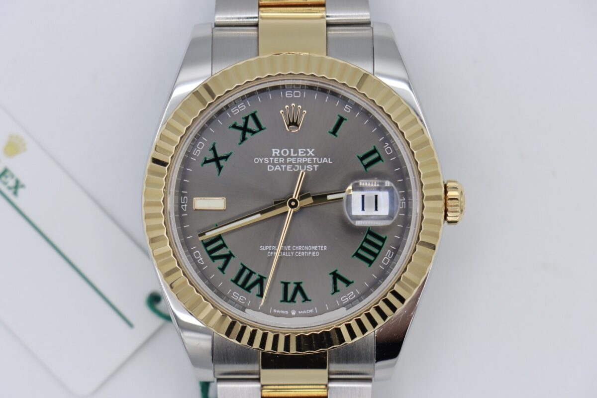 Rolex Datejust 41 126333 Wimbledon Slate Dial Oyster Band Two-Tone Year 2023