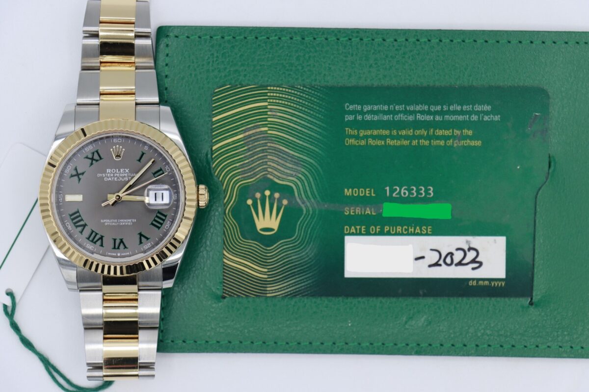 Rolex Datejust 41 126333 Wimbledon Slate Dial Two-Tone Oyster Band Year 2023 - Image 11