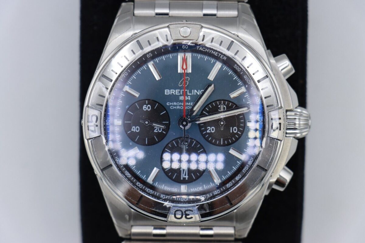 Breitling Chronomat B01 42 AB01341 Blue Dial Chronograph Stainless Steel Year 2024