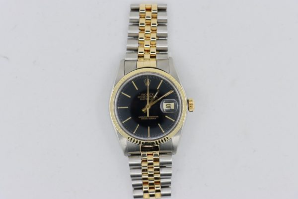 Rolex Datejust 16013 Black Stick Dial Jubilee Band Two-Tone 36mm Circa 1985 - Image 3