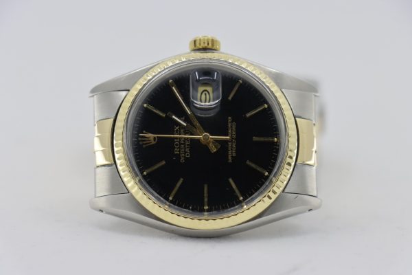 Rolex Datejust 16013 Black Stick Dial Jubilee Band Two-Tone 36mm Circa 1985 - Image 5