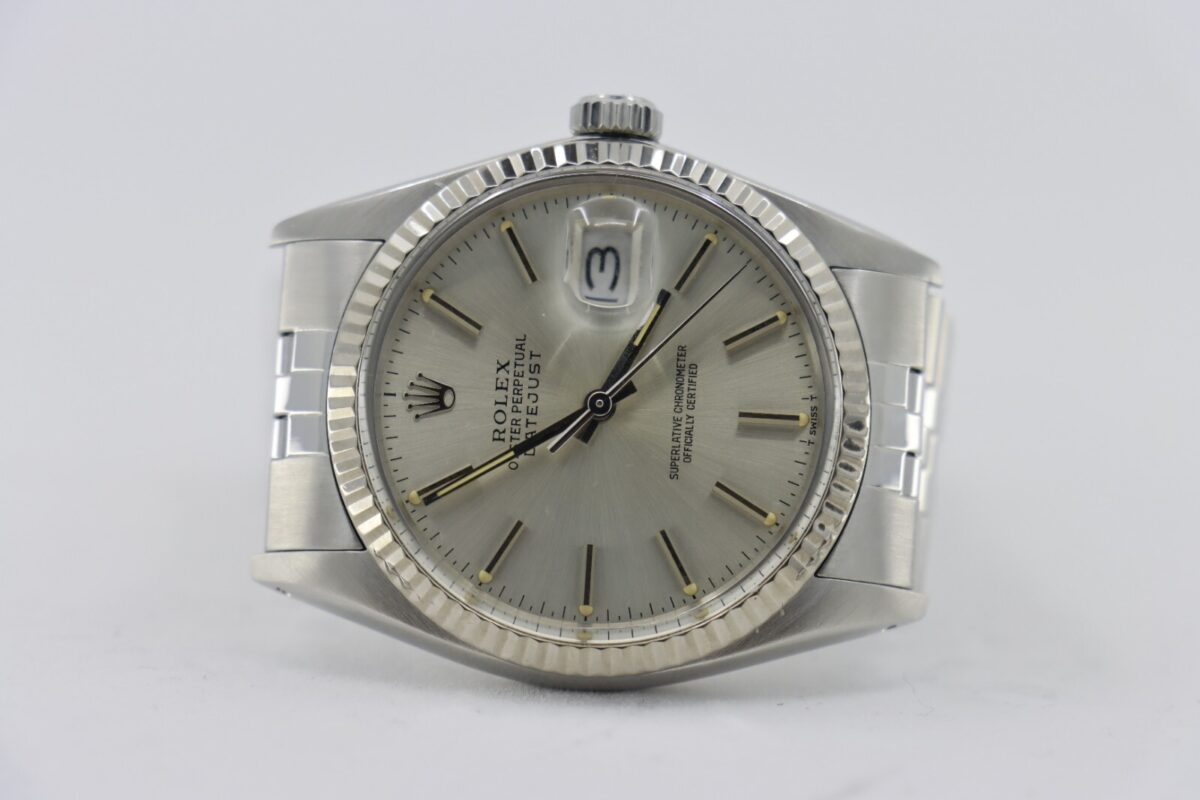 Rolex Datejust 16014 Silver Stick Dial Jubilee Band 36mm Fluted Bezel Circa - Image 5