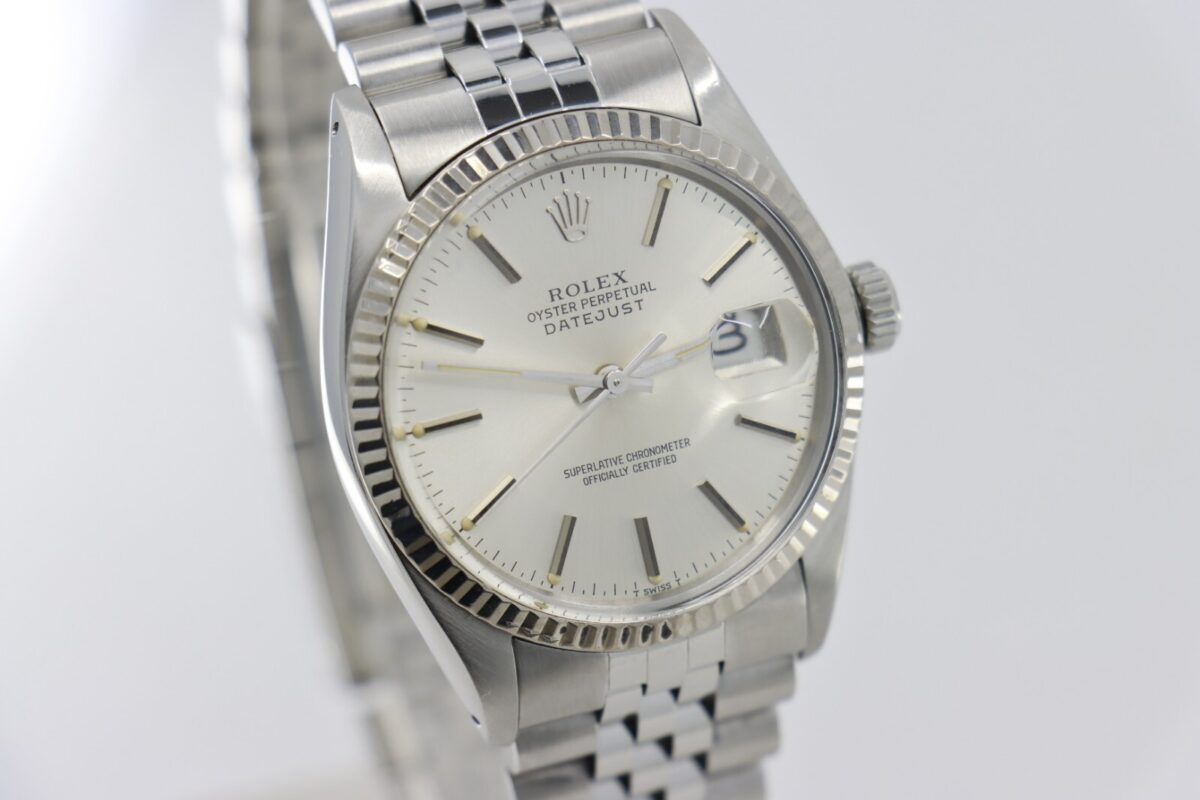 Rolex Datejust 16014 Silver Stick Dial Jubilee Band 36mm Fluted Bezel Circa - Image 9