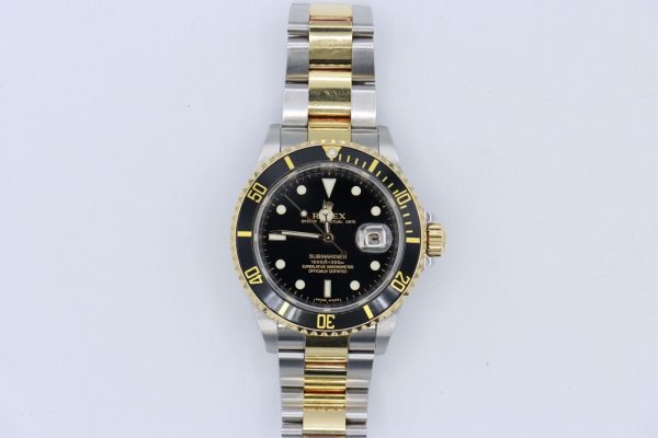 Rolex Submariner 16613T Black Dial & Bezel Two-Tone Oyster Band Circa 2006