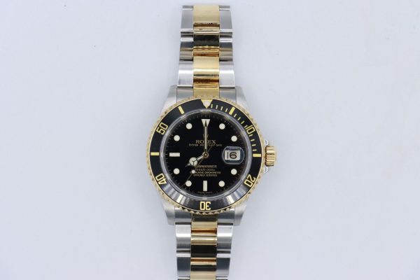 Rolex Submariner 16613T Black Dial & Bezel Two-Tone Oyster Band Circa 2006