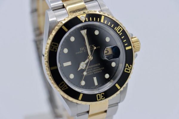 Rolex Submariner 16613T Black Dial & Bezel Two-Tone Oyster Band Circa 2006
