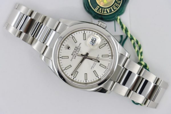 Rolex Datejust 36 126200 Silver Index Dial Oyster Band Smooth Bezel Box & Papers - Image 2