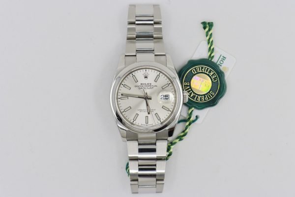 Rolex Datejust 36 126200 Silver Index Dial Oyster Band Smooth Bezel Box & Papers - Image 3