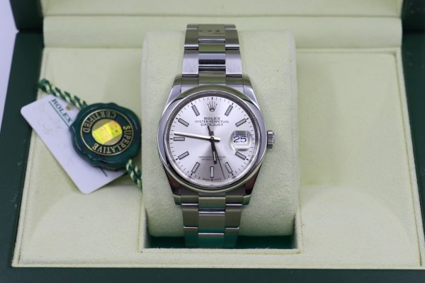 Rolex Datejust 36 126200 Silver Index Dial Oyster Band Smooth Bezel Box & Papers - Image 10