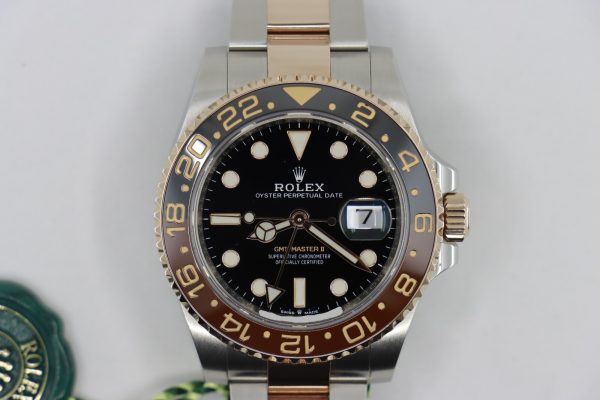 Rolex GMT-Master II 126711CHNR Root Beer Two-Tone Everose Box & Papers Year 2018