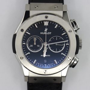 Hublot Classic Fusion Chronograph 541.NX.1171.LR Black Dial Leather Strap 2019