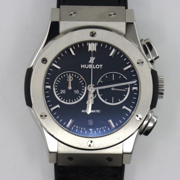 Hublot Classic Fusion Chronograph 541.NX.1171.LR Black Dial Leather Strap 2019