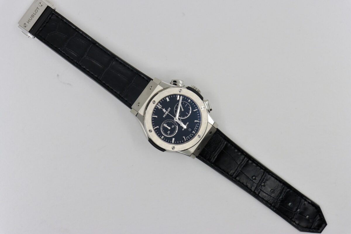 Hublot Classic Fusion Chronograph 541.NX.1171.LR Black Dial Leather Strap 2019 - Image 2
