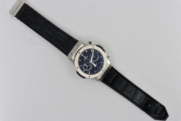 Hublot Classic Fusion Chronograph 541.NX.1171.LR Black Dial Leather Strap 2019 - Image 2