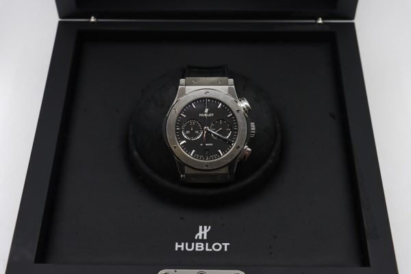 Hublot Classic Fusion Chronograph 541.NX.1171.LR Black Dial Leather Strap 2019 - Image 9