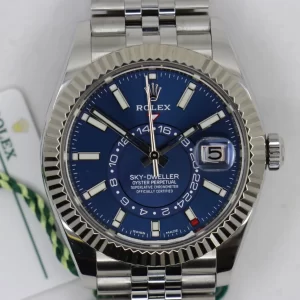 Rolex Sky-Dweller 326934 Blue Index Dial Jubilee Band Box & Papers Year 2024