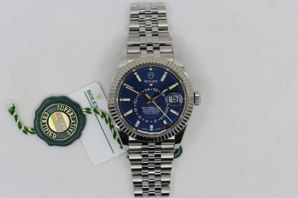 Rolex Sky-Dweller 326934 Blue Index Dial Jubilee Band Box & Papers Year 2024