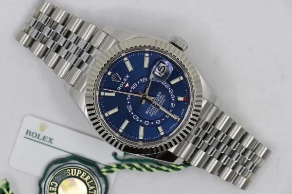 Rolex Sky-Dweller 326934 Blue Index Dial Jubilee Band Box & Papers Year 2024