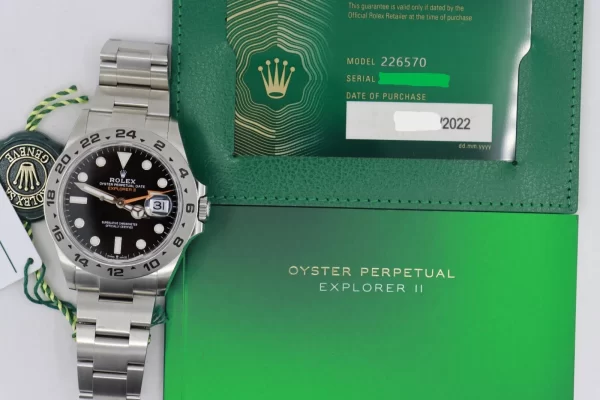 Rolex Explorer II 226570 Black Dial 42mm Oyster Band Box & Papers Year 2022 - Image 10