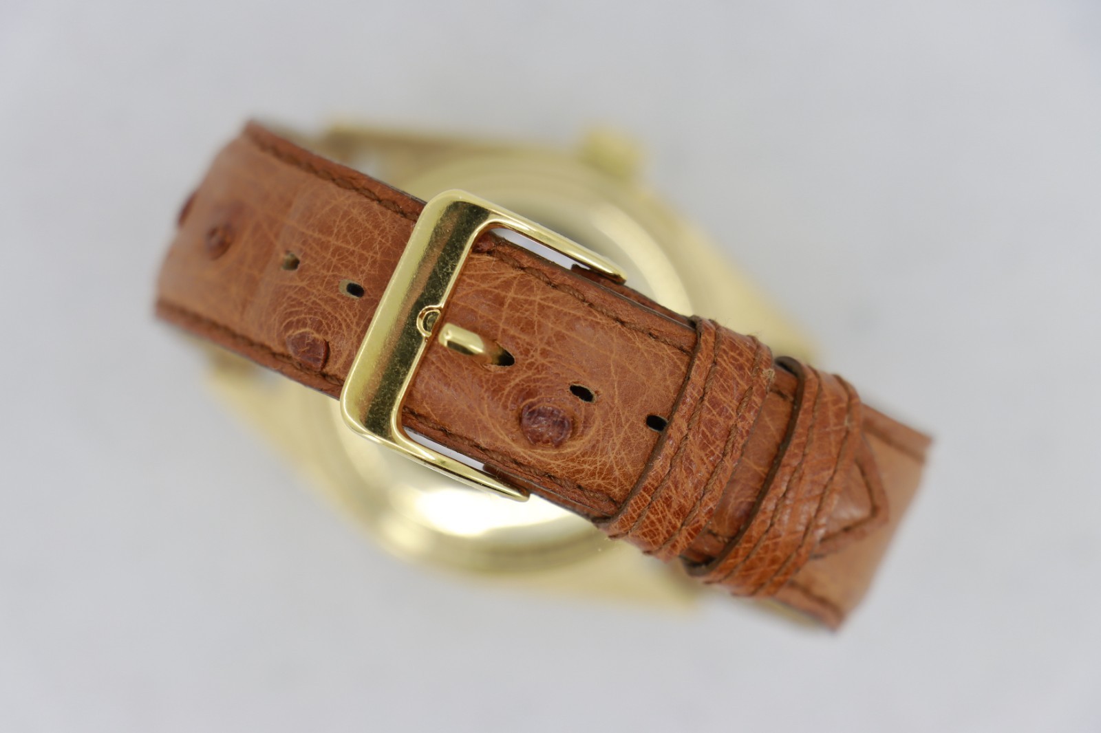 Rolex Datejust 1601/8 Tiger Eye Dial 18K Yellow Gold Leather Strap Circa 1976 - Image 4