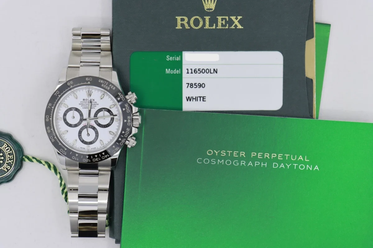 Rolex Daytona 116500LN Panda White Dial Ceramic Bezel Box & Papers Year 2016