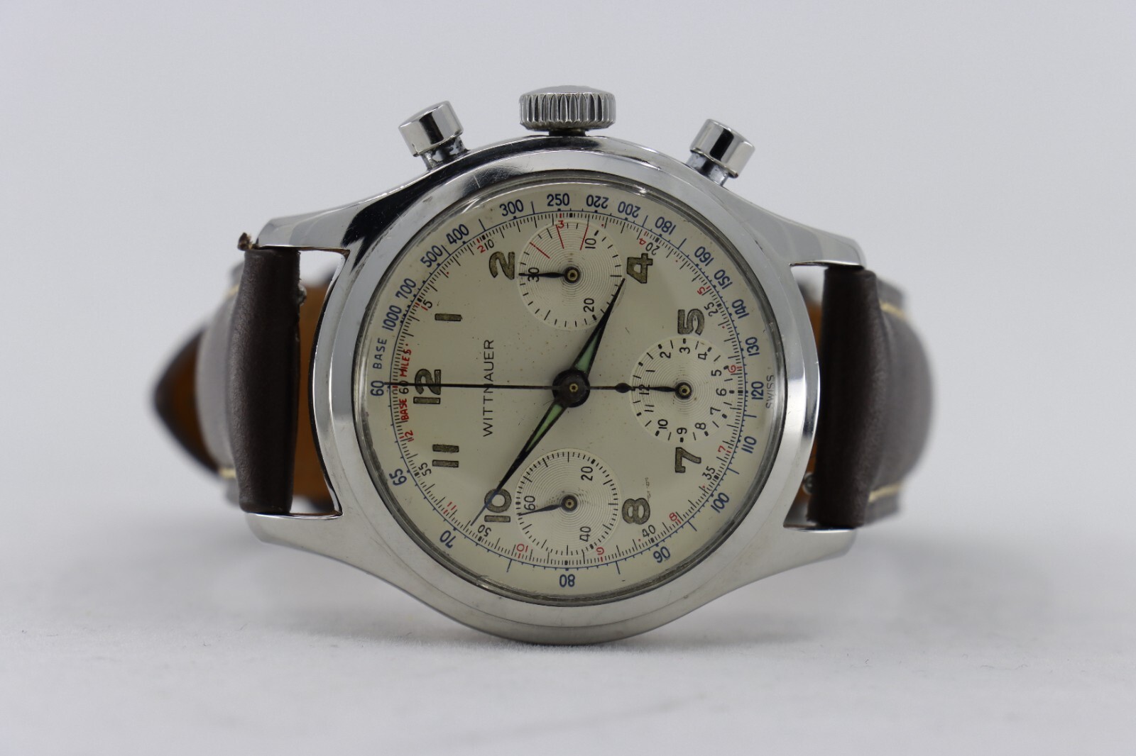 Vintage Wittnauer Chronograph 800 Triple Register Valjoux Cal. 72 Circa 1950's - Image 5