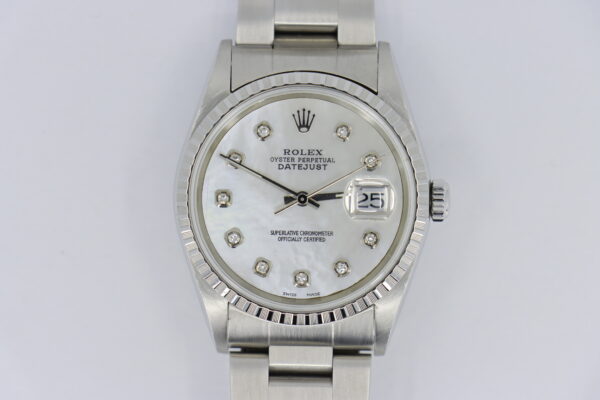 Rolex Datejust 16220 Mother of Pearl Diamond Dial