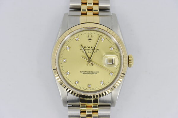 Rolex Datejust 16233 Champagne Diamond Dial
