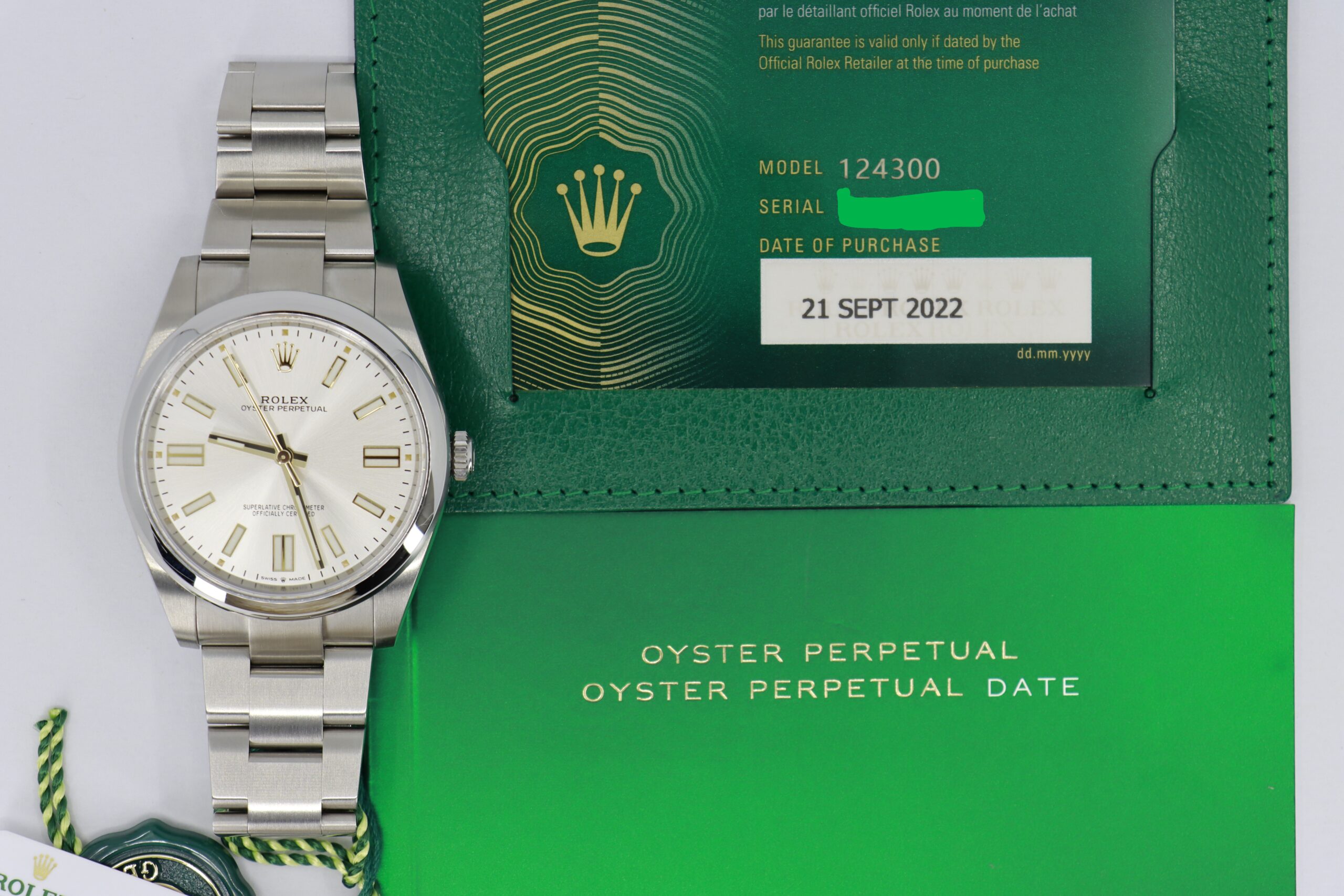 Rolex Oyster Perpetual 124300 41mm Silver Dial
