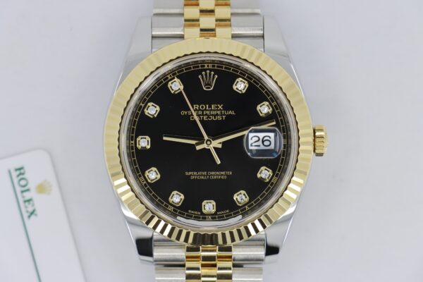 Rolex Datejust 41 126333 Black Diamond Dial Jubilee Band