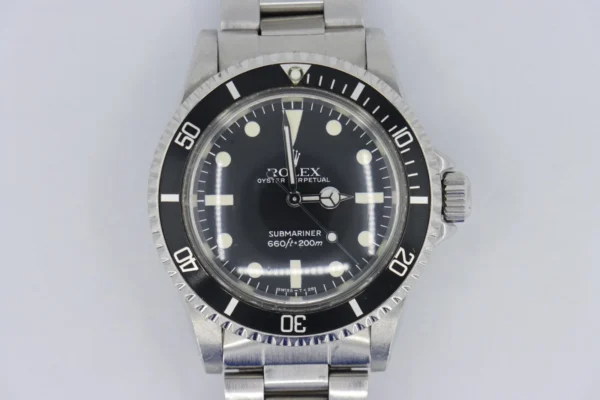 Rolex Submariner 5513 No Date Matte Black Dial & Bezel Circa 1983
