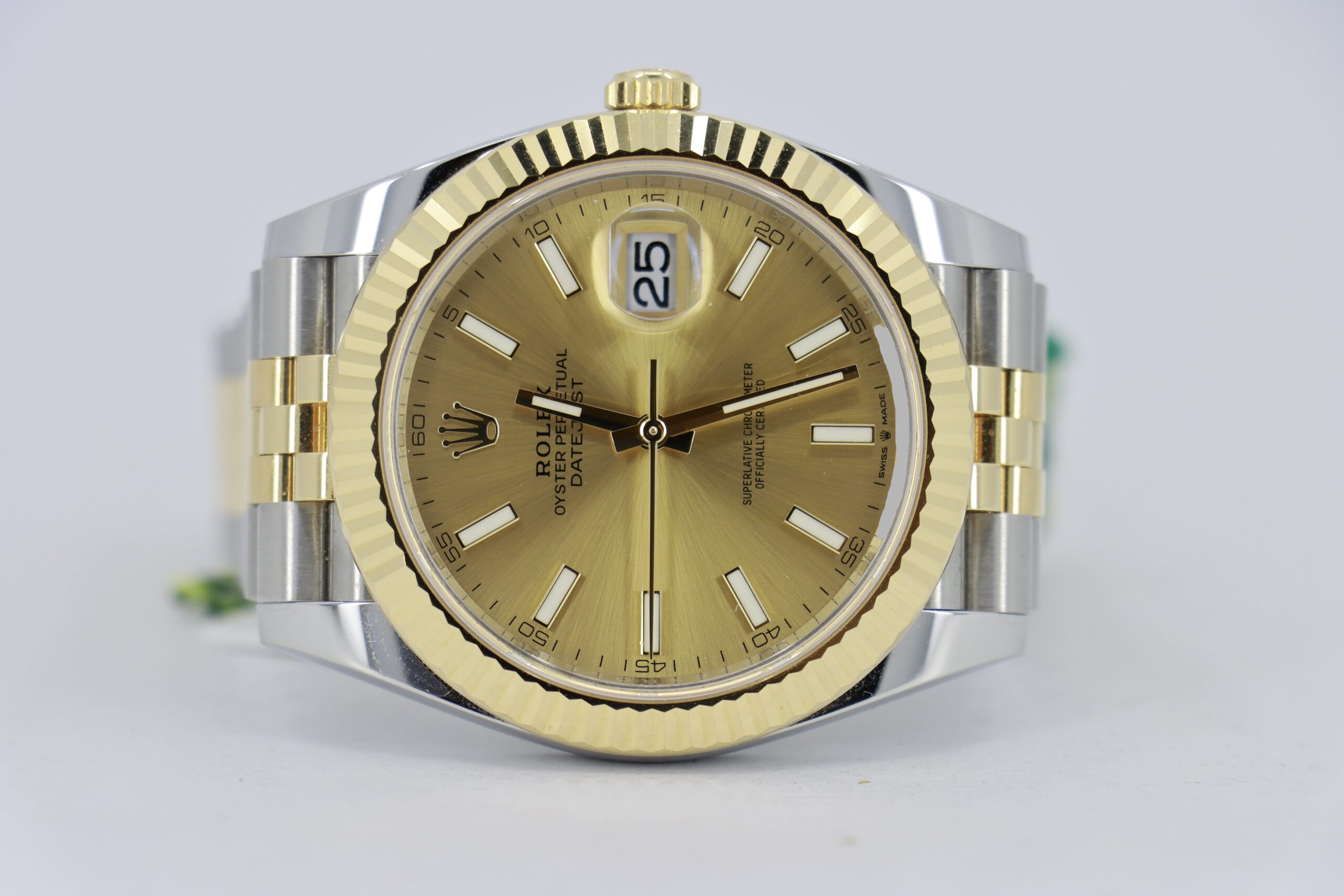 Rolex Datejust 41 126333 Champagne Index Dial Jubilee Band Box & Paper Year 2024 - Image 5