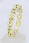 Henry Dunay Hammered Link Bracelet, 7" Long, 18K Yellow Gold