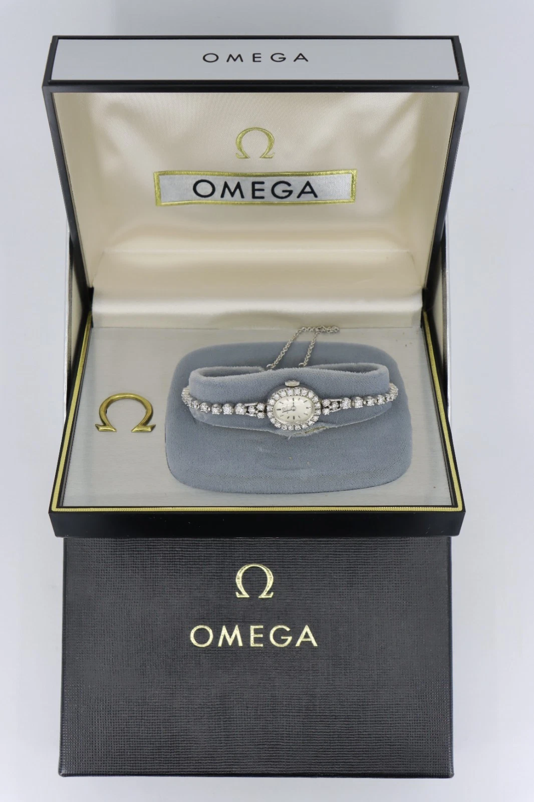OMEGA Ladies White Gold & Diamond Cocktail Wrist Watch